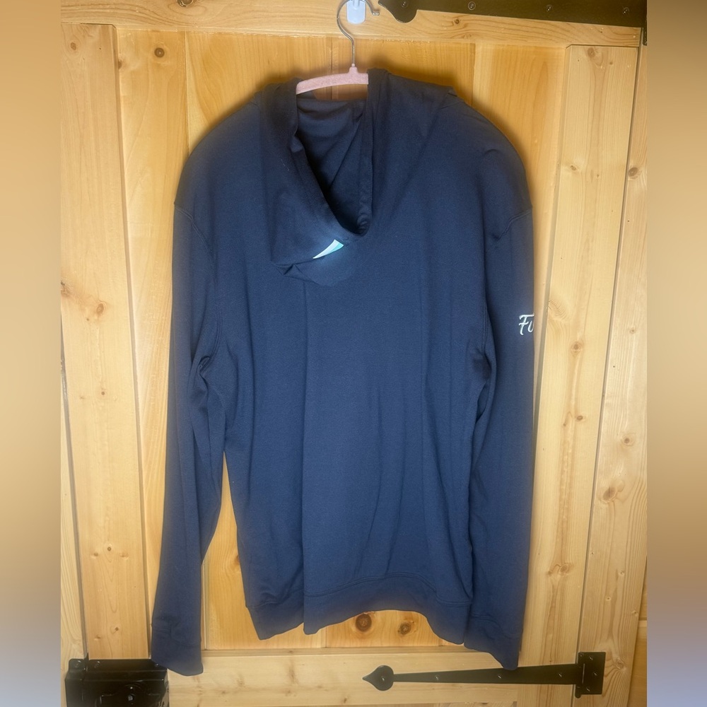 Rhoback Hesi Navy Performance Hoodie Teal Accents Medium - Picture 4 of 14